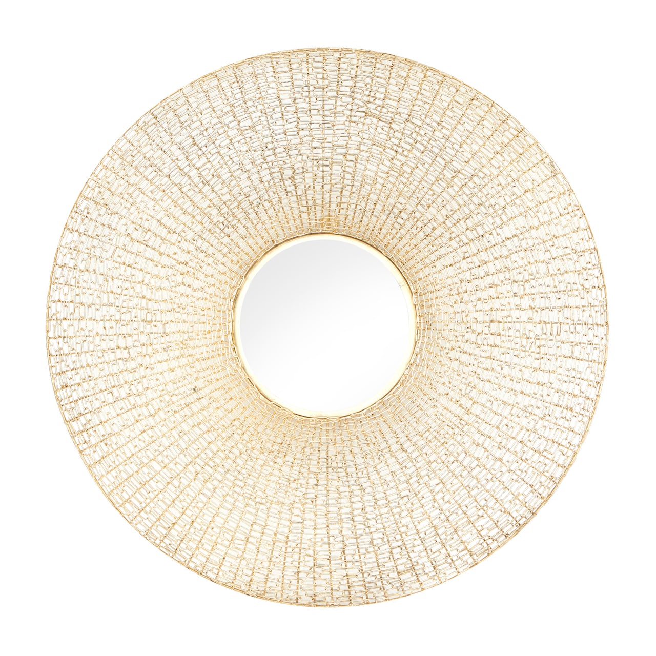 CosmoLiving by Cosmopolitan Gold Iron Contemporary Wall Mirror, 36" x 36" x 3"